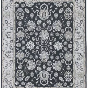 Diamond Carpets koberce Ručne viazaný kusový koberec Diamond DC-98 JN Black / ivory - 365x550 cm