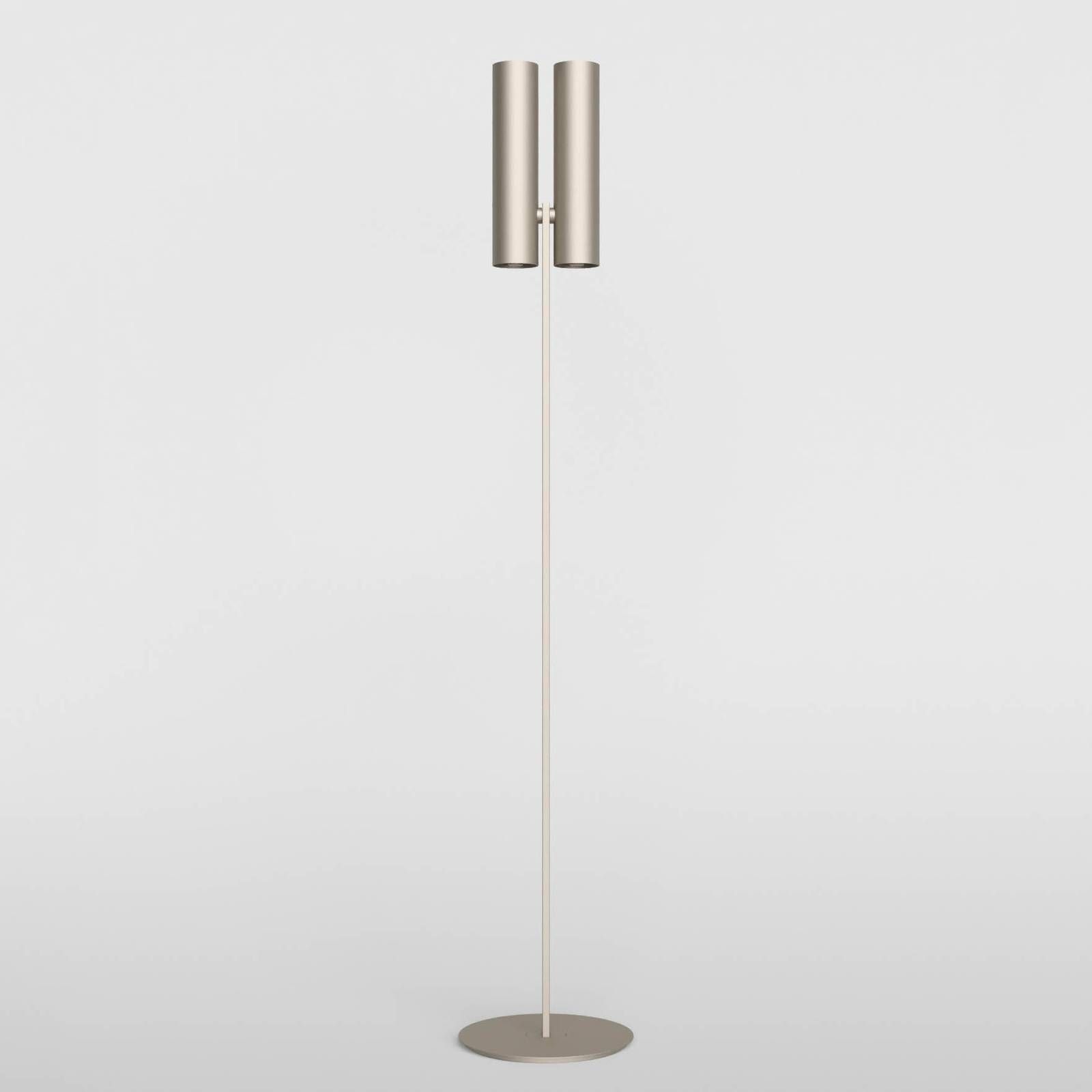 Rotaliana Tobu F1 stojaca lampa, 3000K, 50°, bronz, Obývacia izba / jedáleň, oceľ, hliník, 40W, L: 21.4 cm, K: 195cm