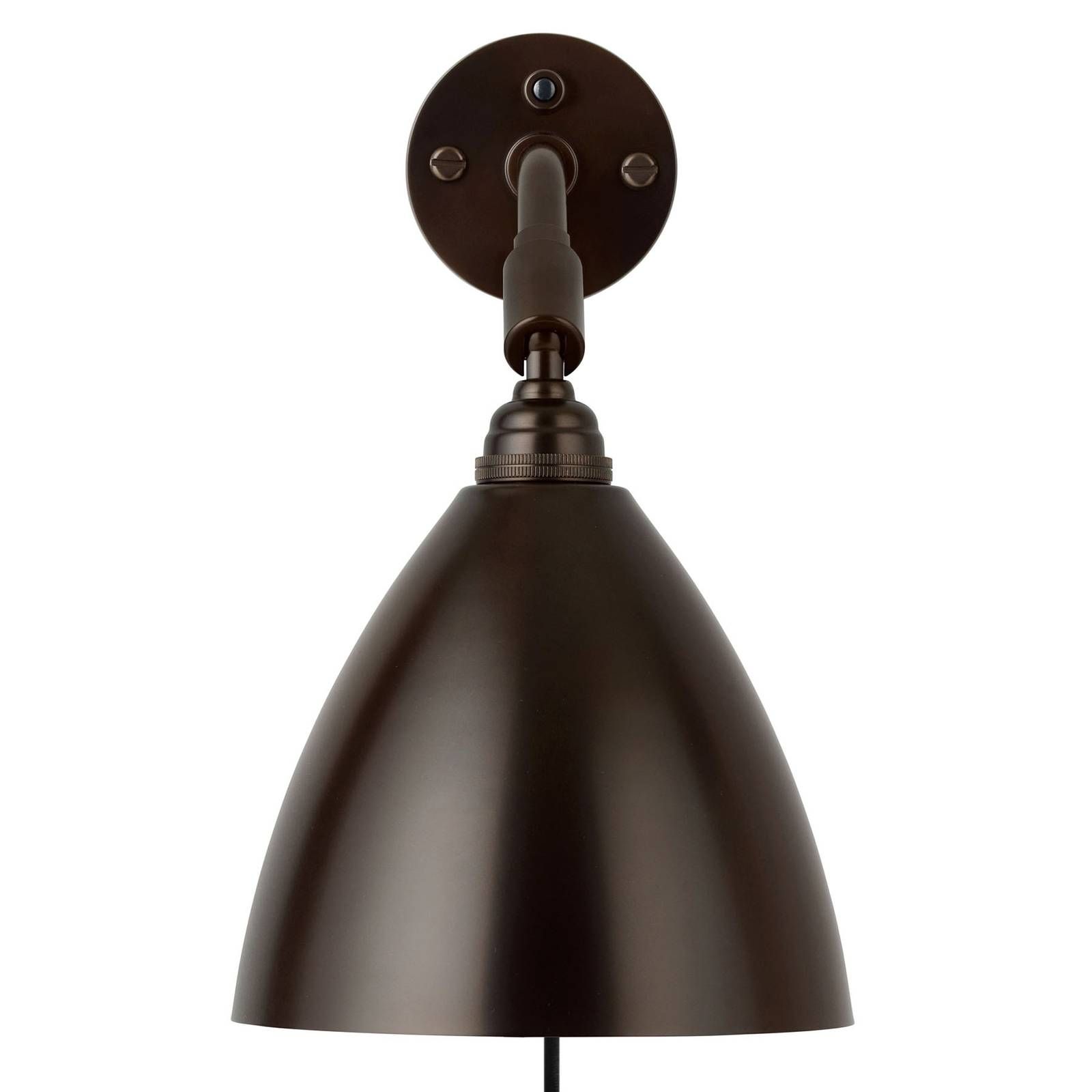 GUBI Bestlite BL7 nástenné svietidlo čierna-mosadz, Obývacia izba / jedáleň, kov, E14, 40W, K: 29cm