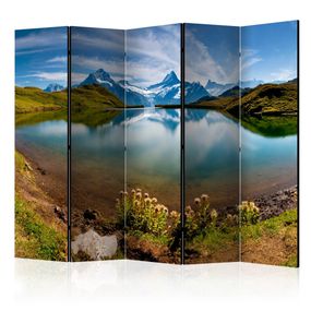 Paraván Lake with mountain reflection Switzerland Dekorhome 225x172 cm (5-dielny)