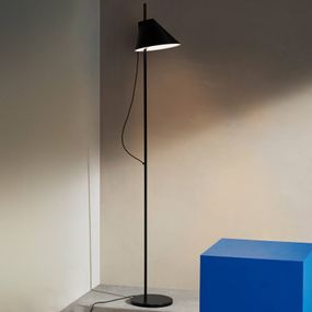 Louis Poulsen Yuh dizajnérska lampa LED, čierna, Obývacia izba / jedáleň, odliatok hliníkovej zliatiny, mosadz, 10W, K: 140cm