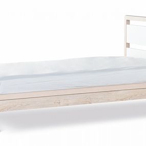 Študentská posteľ 120x200 artos - dub sofia/biela