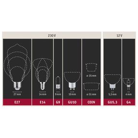 Paulmann GU5, 3 4, 9 W reflektor 830 biela/striebro, GU5.3 / MR16, 4.9W, Energialuokka: G, K: 5.8cm