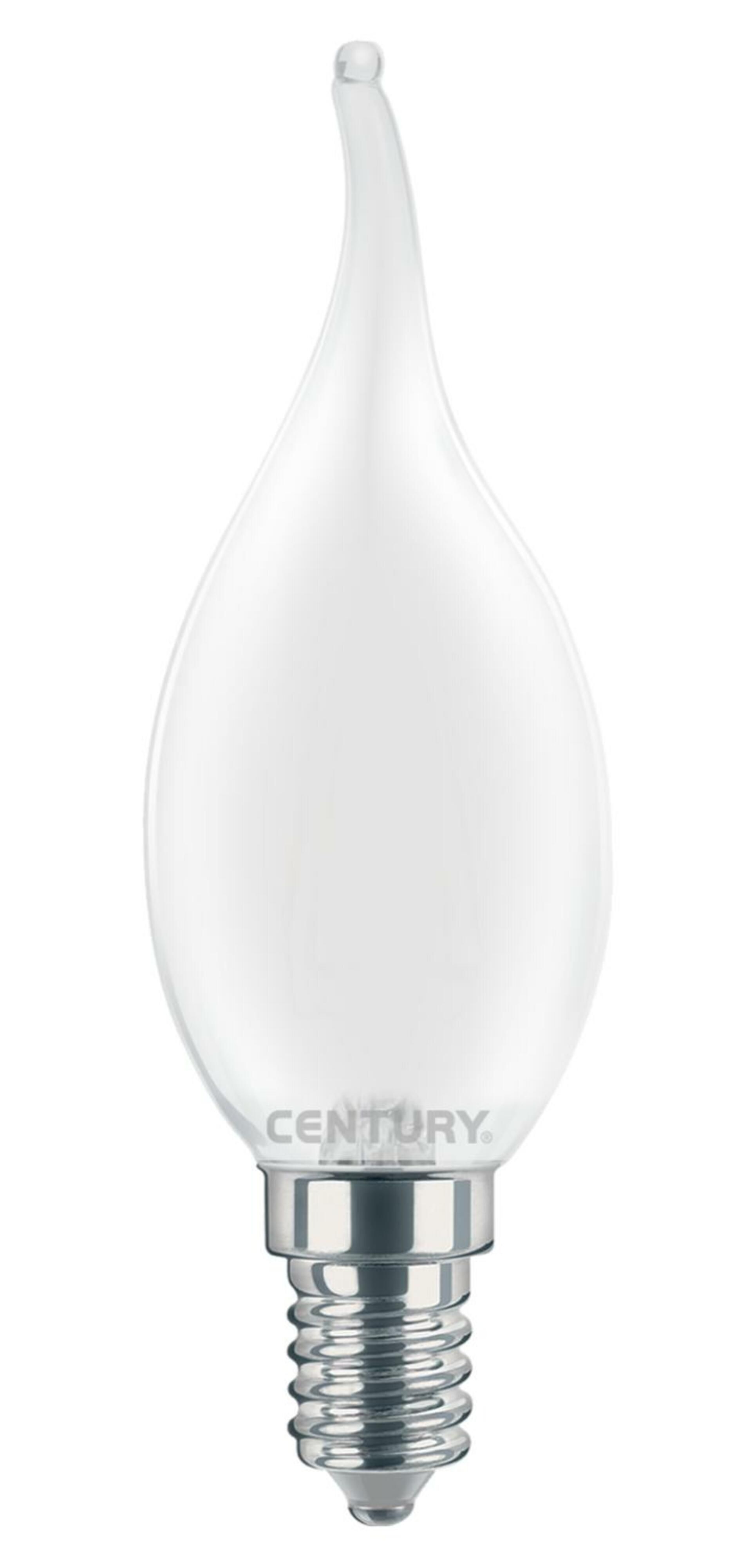 CENTURY LED FILAMENT SVÍČKA PLAMEN SATÉN 4W E14 3000K 470Lm 360d 35x118mm IP20 CEN INSM1C-041430