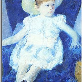 Elsie in a Blue Chair Mary Cassatt Obraz zs17638