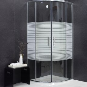 Sprchovací kút maxmax MEXEN RIO stripe - štvrťkruh 70x70 cm, 863-070-070-01-20