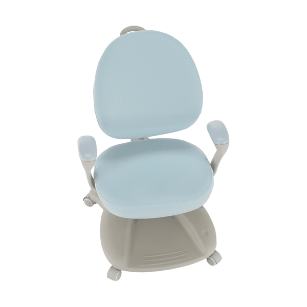 Rastúca stolička s podnožkou, sivá/modrá, KERTIO