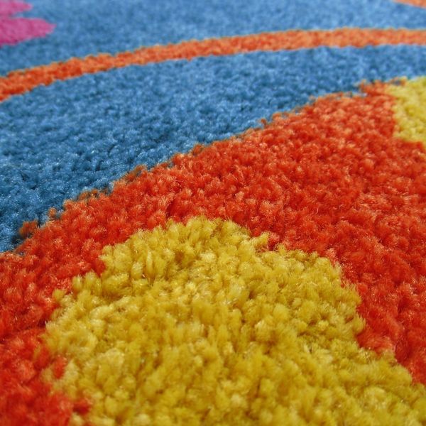 DomTextilu Detský koberec s motýlikmi v modrej farbe 19685-135522