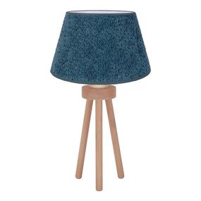 Stolná lampa BOUCLE 1xE27/15W/230V tyrkysová/drevo