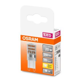 OSRAM LED s kolíkovou päticou G9 1, 9W 2 700K číra, G9, 1.9W, Energialuokka: F, P: 4.6 cm