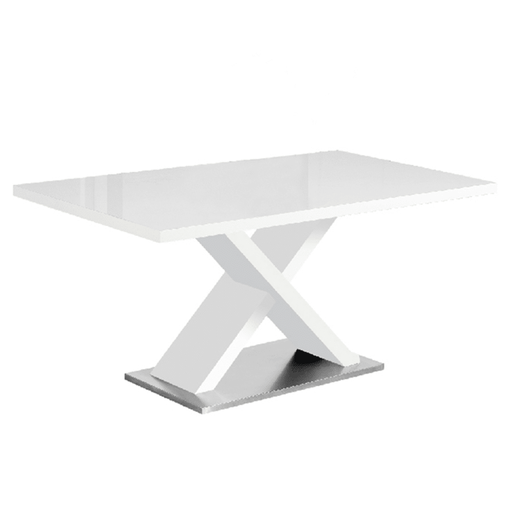 Kondela Jedálenský stôl, biela s vysokým leskom HG, FARNEL
