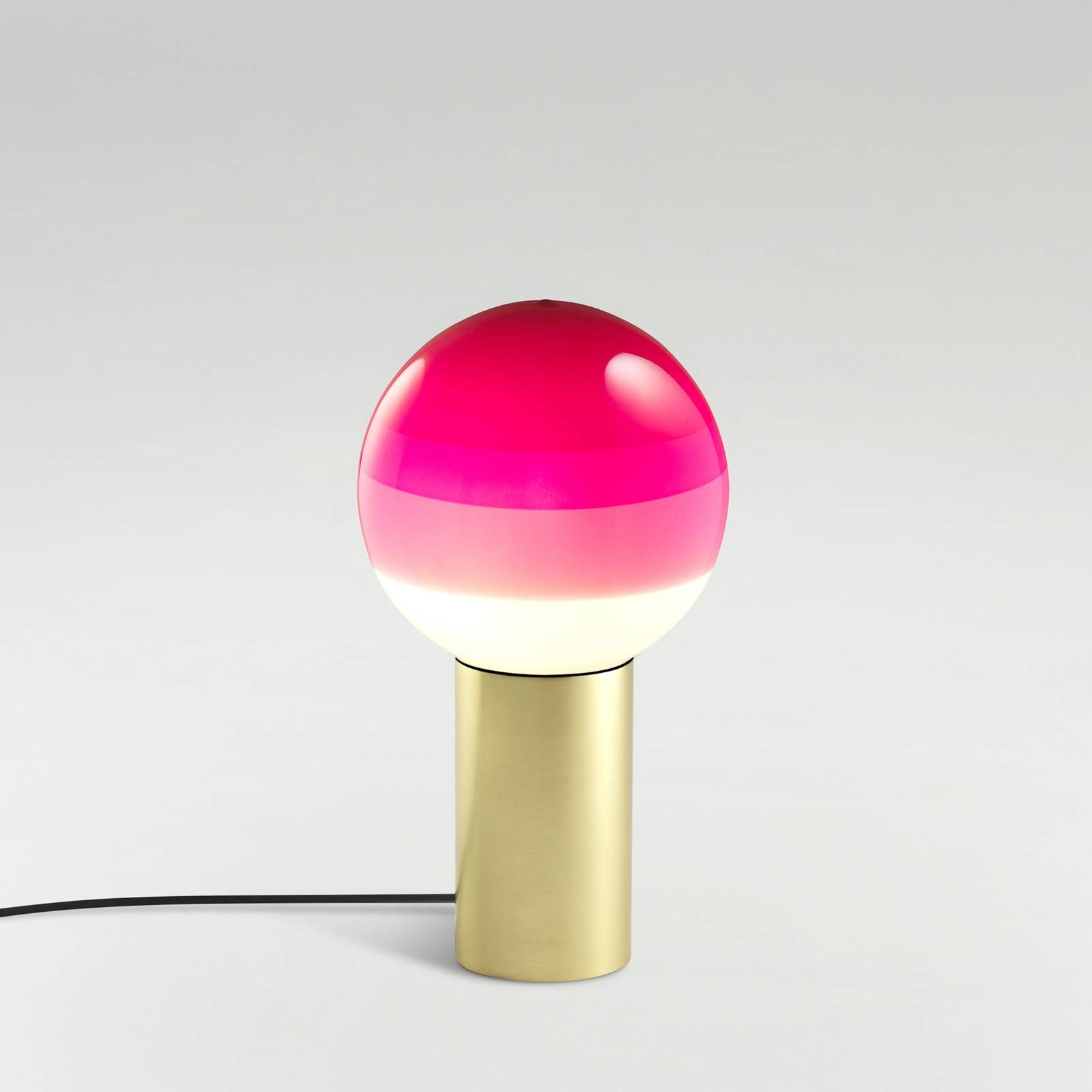 Marset MARSET Dipping Light S stolová lampa ružová/mosadz, Obývacia izba / jedáleň, sklo, kov, 8.6W, K: 36cm
