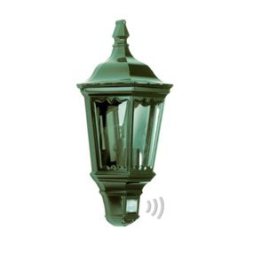 K.S. Verlichting Vonkajšie nástenné svietidlo Ancona zelené, kov, sklo, E27, 60W, L: 25.5 cm, K: 50cm