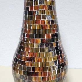 Váza GLANZ hnedá, 47 cm, ručná práca