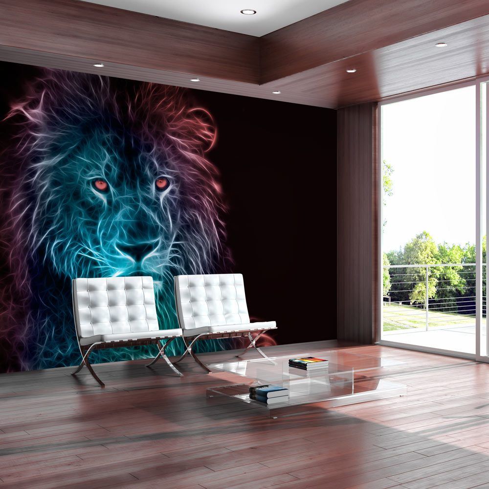 Samolepiaca tapeta dúhový lev - Abstract lion
