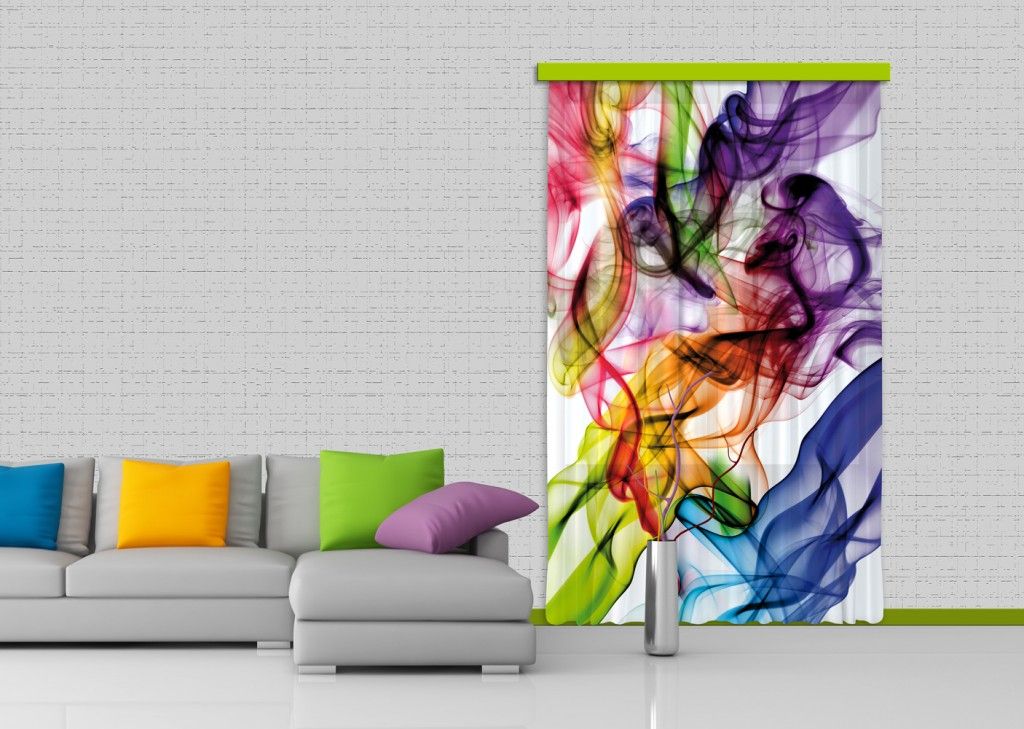 FCP L 6514 AG Design textilný foto záves obrazový Colored Smoke - Farebný dym FCPL 6514, veľkosť 140 x 245 cm