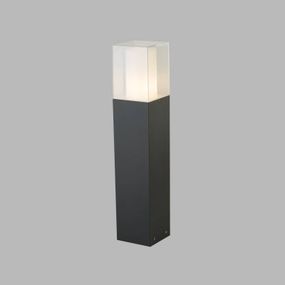 Searchlight Soklové svietidlo Granada v hranatom tvare, tlakový odliatok hliníka, polykarbonát, E27, 60W, P: 10 cm, L: 10 cm, K: 45cm