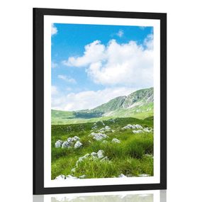 Plagát s paspartou údolie v Čiernej Hore - 30x45 black