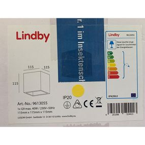 Lindby - Nástenné svietidlo JAYEDN 1xG9/40W/230V