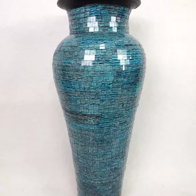 Váza DIVA modrá ,  keramika, ručná mozaika