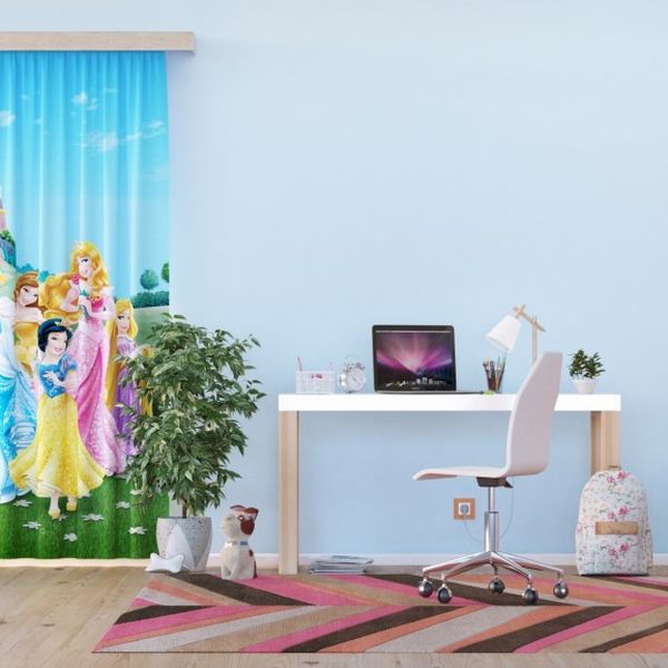 FCP L 6166 AG Design textilný foto záves detský obrazový Disney - Princess FCPL 6166 s úplným zatienením, veľkosť 140 x 245 cm