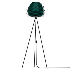 UMAGE Aluvia mini stojaca lampa čierna/zelená, Obývacia izba / jedáleň, hliník, E27, 15W, K: 139cm