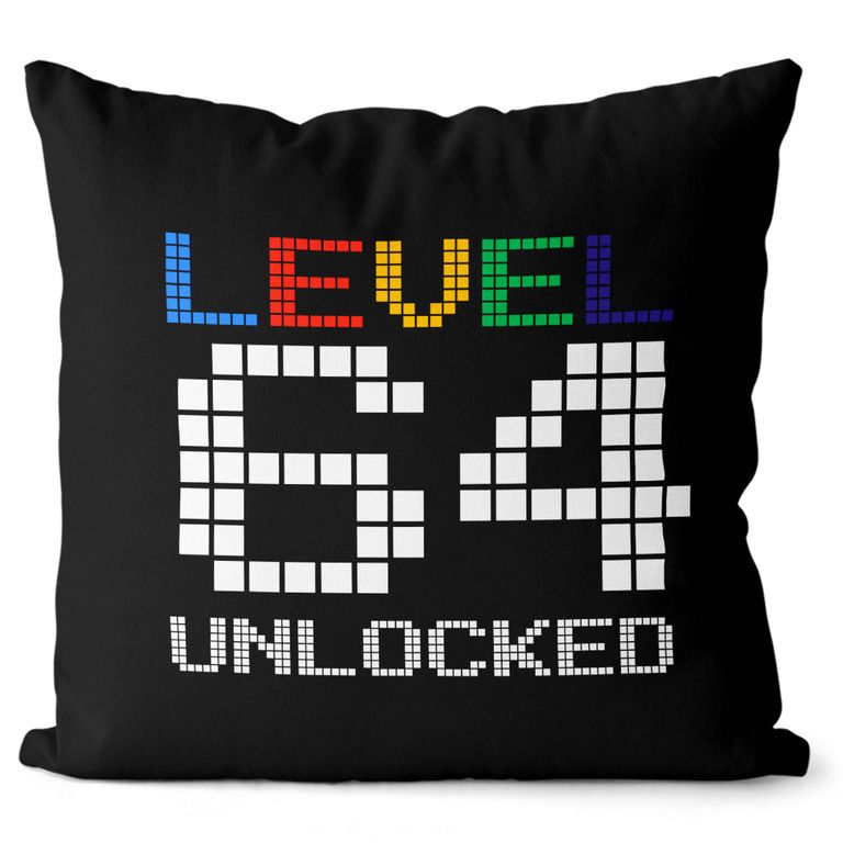 Vankúš Level unlocked (vek: 64, Velikost: 55 x 55 cm)