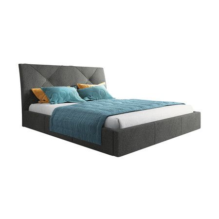Čalúnená posteľ KARO rozmer 80x200 cm Tmavosivá