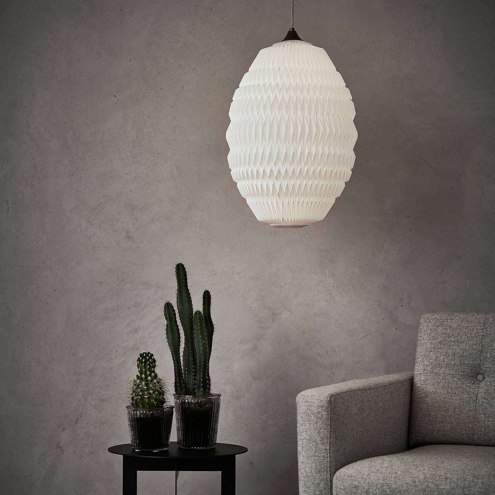 LE KLINT Caleo závesná lampa, nepotlačená, Ø 36 cm, Obývacia izba / jedáleň, papier, kov, E27, 20W, K: 56cm