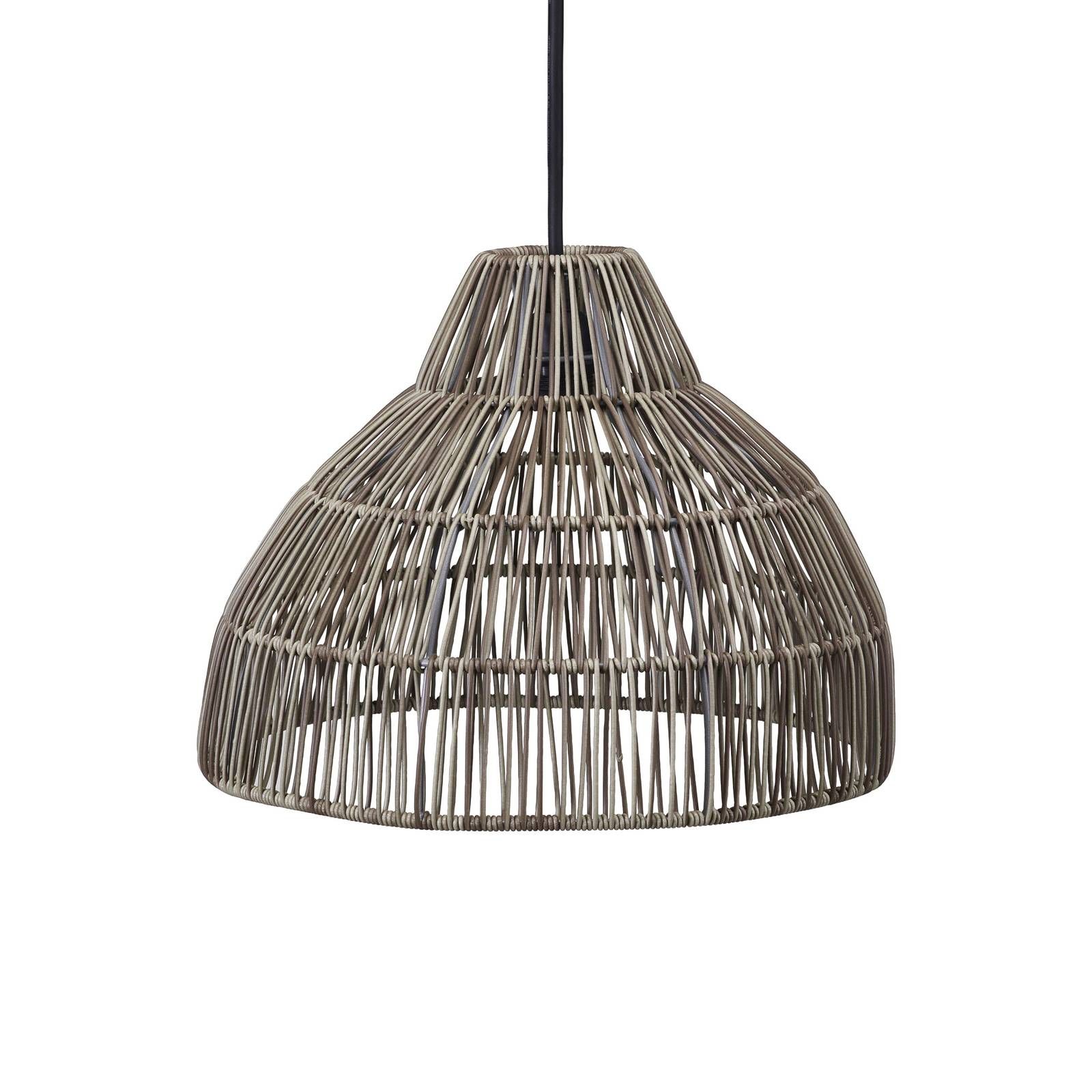 PR Home Bao závesná lampa exteriér sivá, plast, E27, 15W, K: 30cm