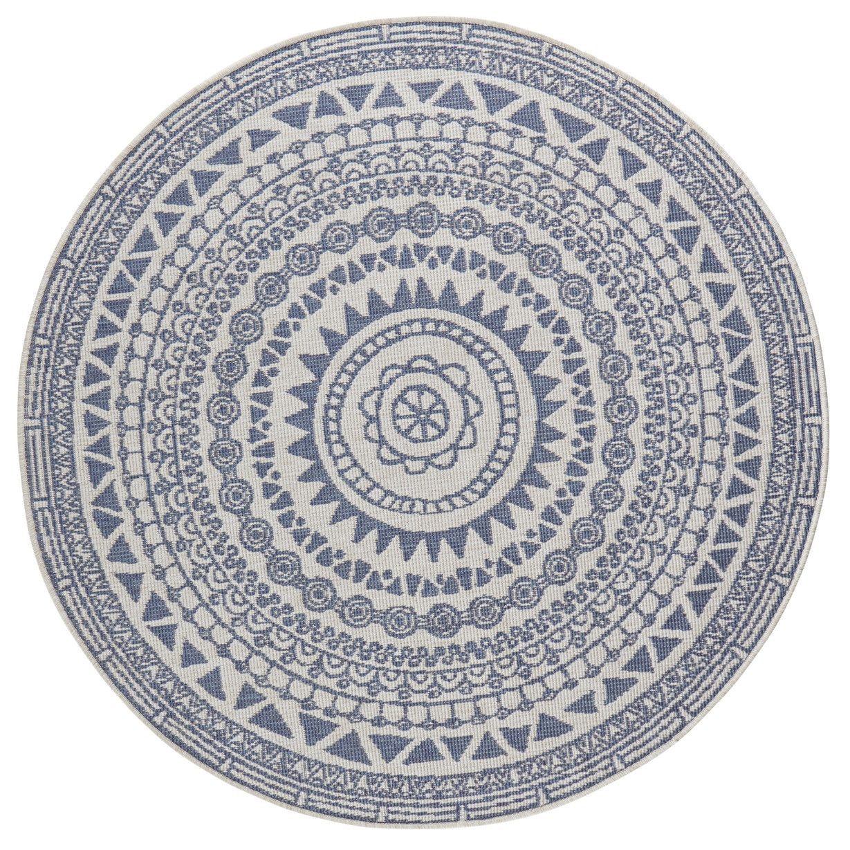 NORTHRUGS - Hanse Home koberce Kusový koberec Twin Supreme 103859 Blue / Cream - 200x200 (priemer) kruh cm