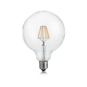 LED Filamentová žárovka Ideal Lux GLOBO D125 Trasparente 271590 E27 8W 860lm 3000K CRI90 čirá nestmívatelná