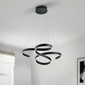 Trio Lighting Závesné LED svietidlo Francis, antracit, Obývacia izba / jedáleň, kov, 52W, P: 72 cm, L: 68 cm