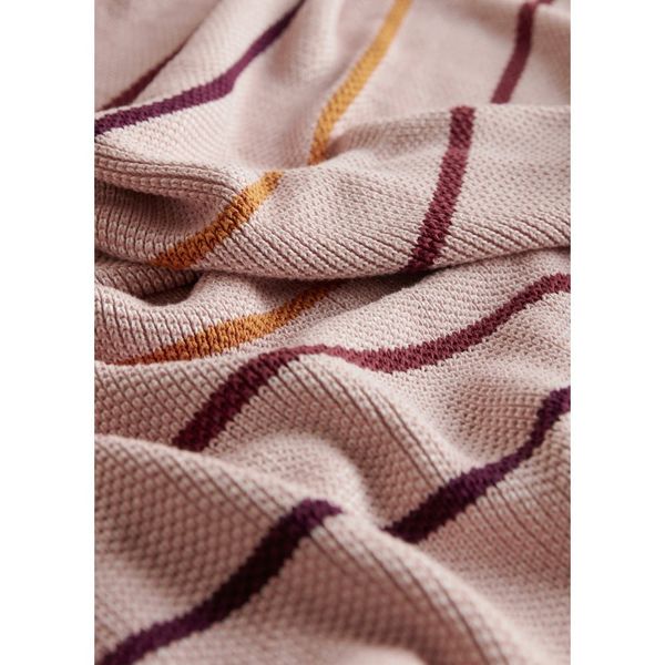 Ružová bavlnená deka Hübsch Rami, 130 x 200 cm