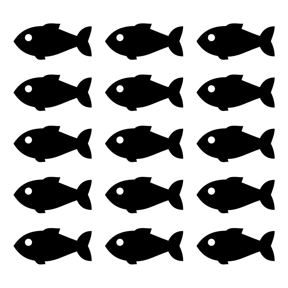 Pieris design Ryby a rybičky - sada samolepiek na stenu žltá