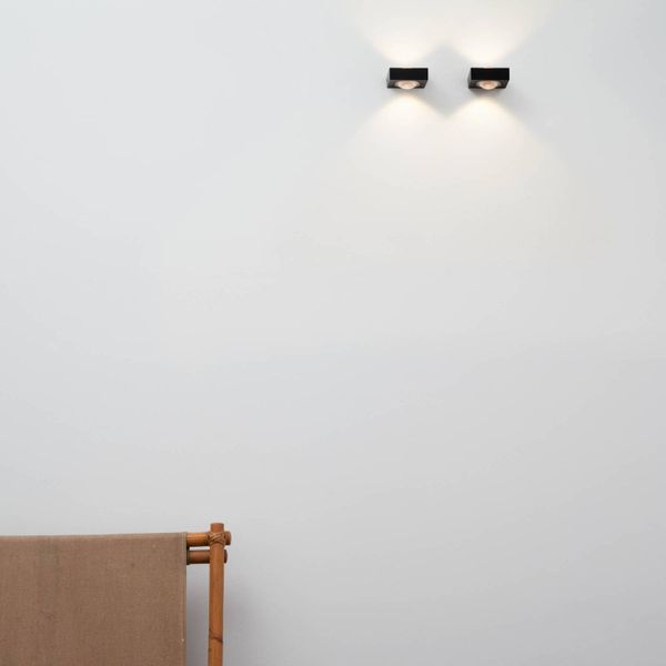 NEMO Nemo Fix nástenné LED svetlo up/down TRIAC čierna, Obývacia izba / jedáleň, hliník, 6W, L: 10 cm, K: 5.4cm