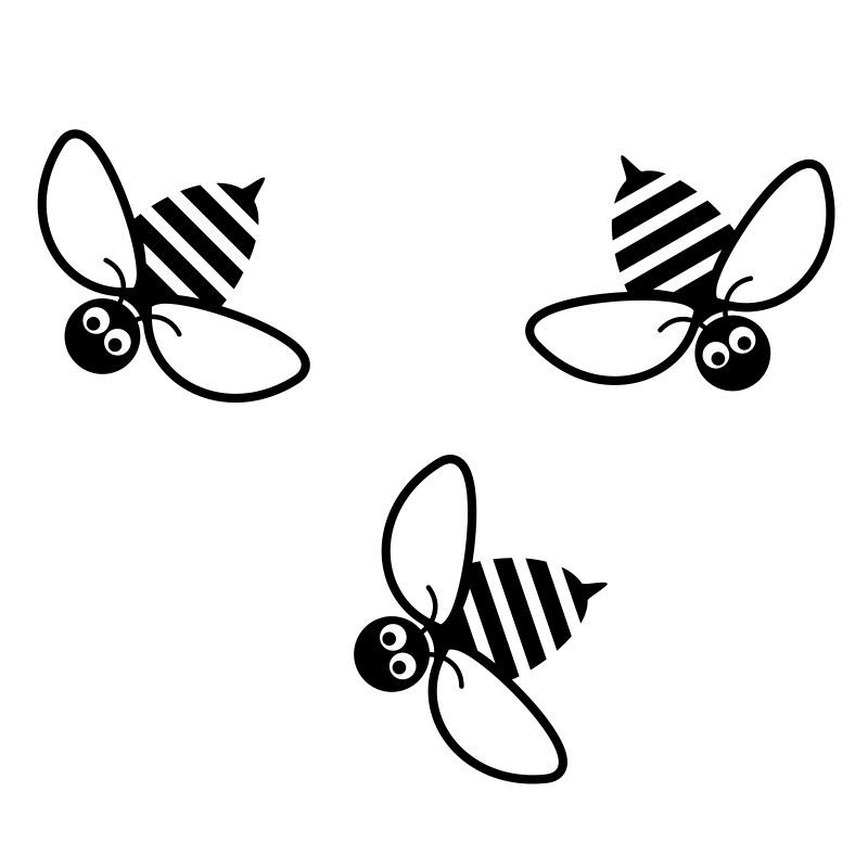 Pieris design Včely - nálepky na stenu levanduľová
