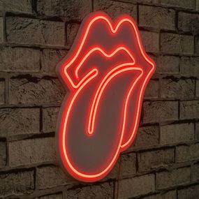 Nástenná Neónová dekorácia  The Rolling Stones červená