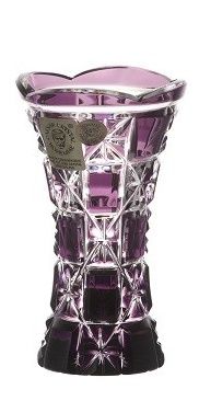 Krištáľová váza Lada, farba fialová, výška 90 mm