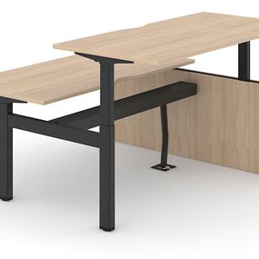 NARBUTAS - Elektricky nastaviteľný dvojmiestny stôl MOTION 180x168 - 3 segmentová podnož