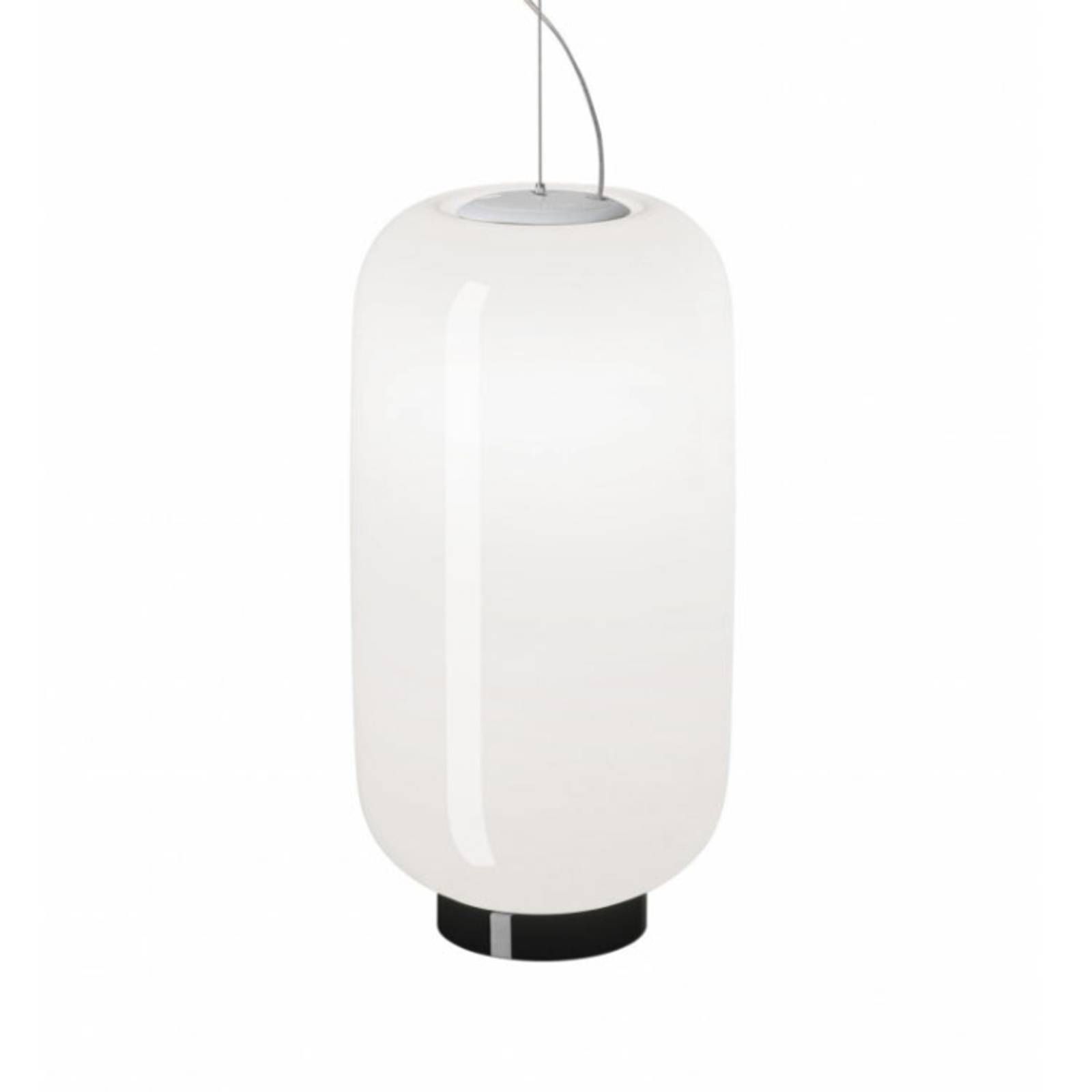 Foscarini Chouchin Reverse 2 LED black/biela, Kuchyňa, fúkané sklo, 24W, K: 43cm