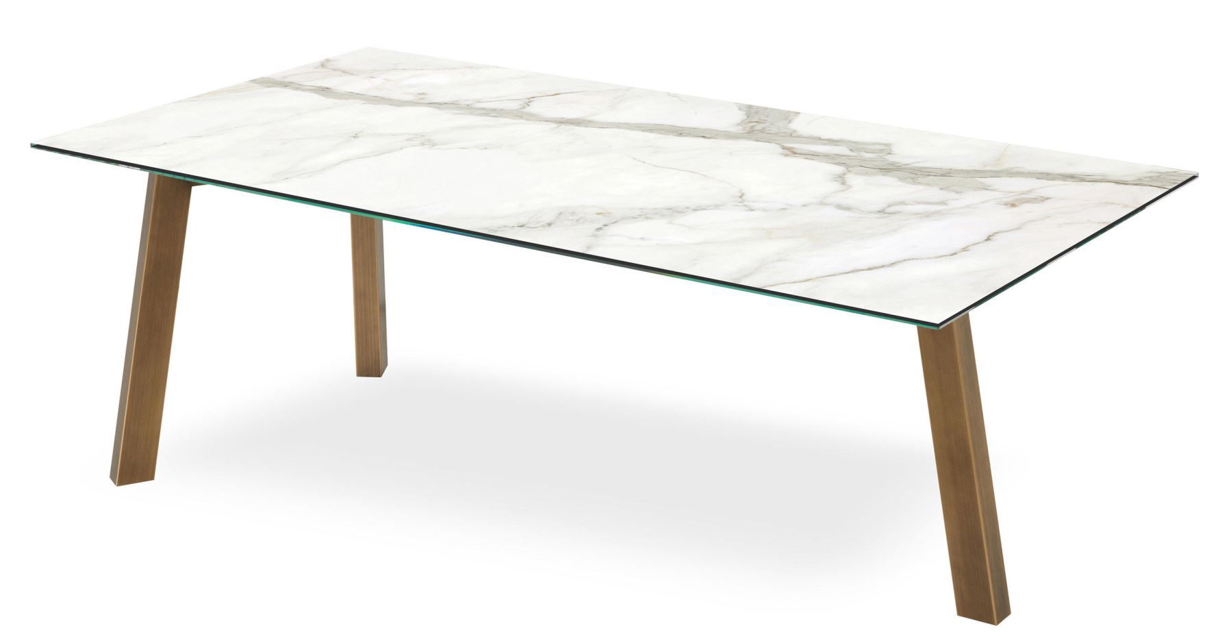 RIFLESSI - Stôl TREBLE s keramickou obdĺžnikovou doskou
