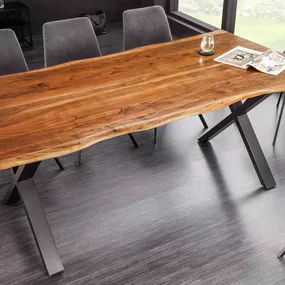 LuxD Dizajnový jedálenský stôl Massive X 180 cm akácia