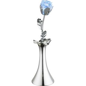 GLOBO 28112 JIMMY dekoratívna stolná lampička LED RGB, ruža vo váze V290mm , 3xAAA, bez batérií, chróm, priehľadná