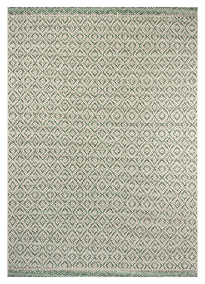 Hanse Home Collection koberce Kusový koberec Outdoor 104513 Green / Cream - 70x140 cm