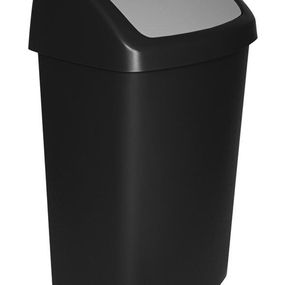 Kôš Curver® SWING BIN, 50L, 34x40,6x66,8 cm, čierny/sivý, na odpadky