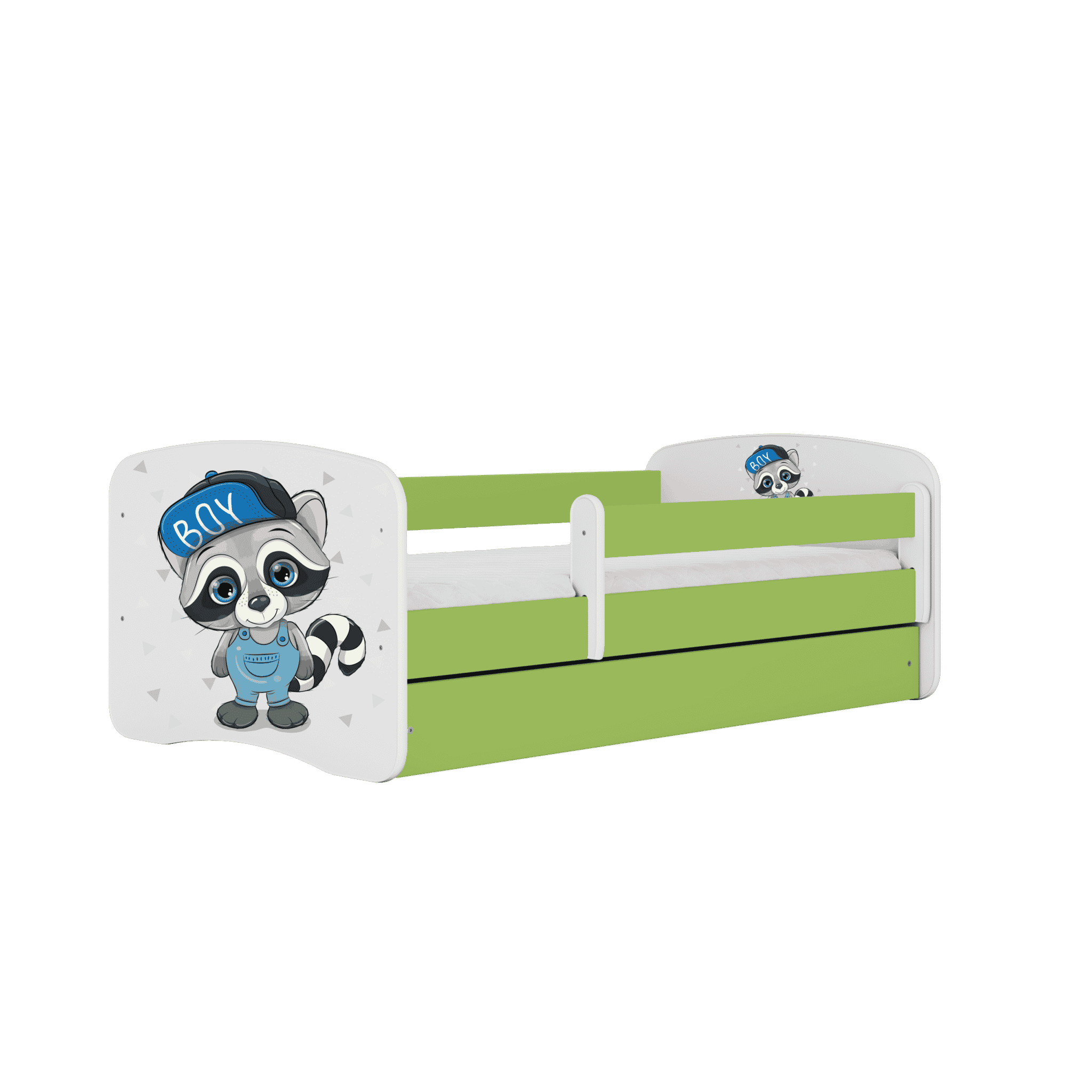 Letoss Detská posteľ BABY DREAMS 180/80- Jazvec Zelená S matracom Bez uložného priestoru