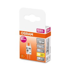 OSRAM PIN Micro LED s kolíkom G4 1W 100 lm 2 700 K, plast, G4, 1W, Energialuokka: F, P: 3 cm