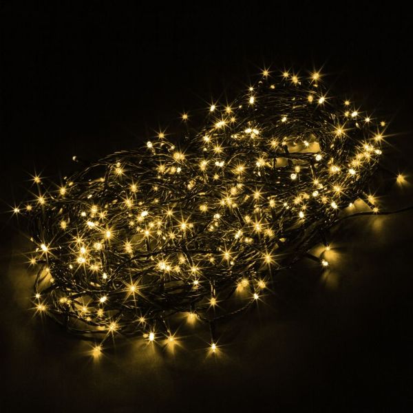 VOLTRONIC® 59747 Vianočné LED osvetlenie 40 m - teple biela 400 LED + ovládač - zelený kábel