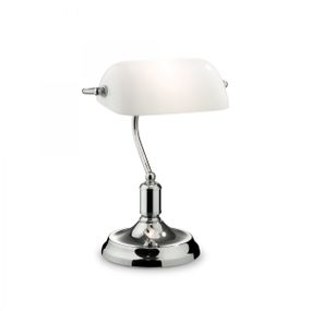 stolná lampa Ideal lux Lawyer 045047 - chróm / biela